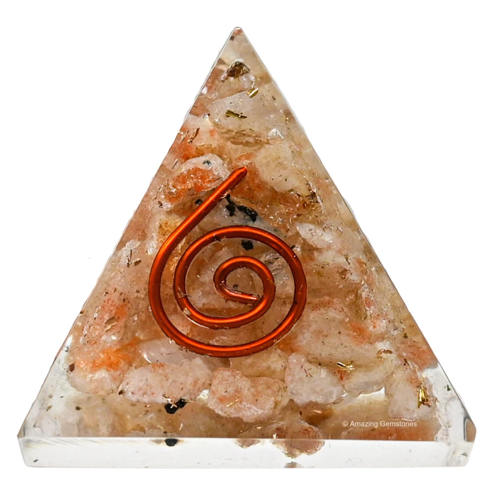 Sunstone Orgone Pyramid - Mini