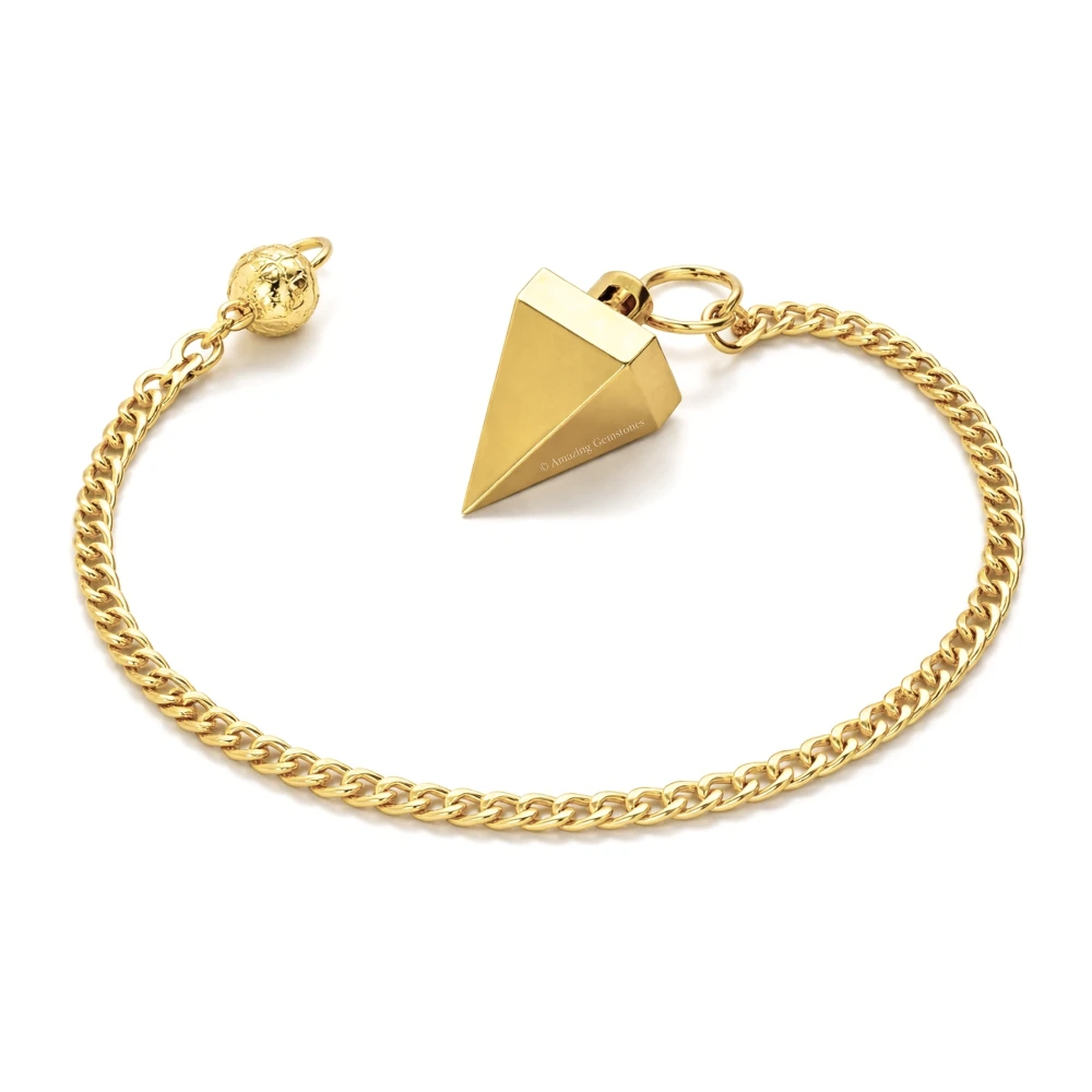 Metal Brass Pendulum - Gold Small Cone (MP121)