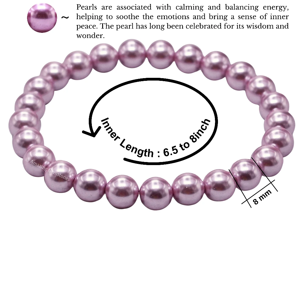 Pink Pearl Bracelet (Strechable)