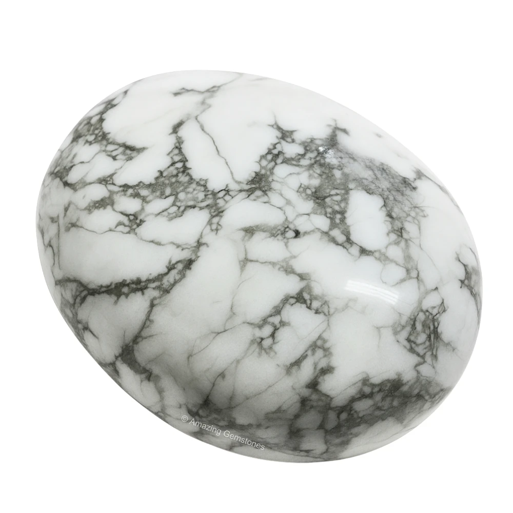 Howlite Palm Stone
