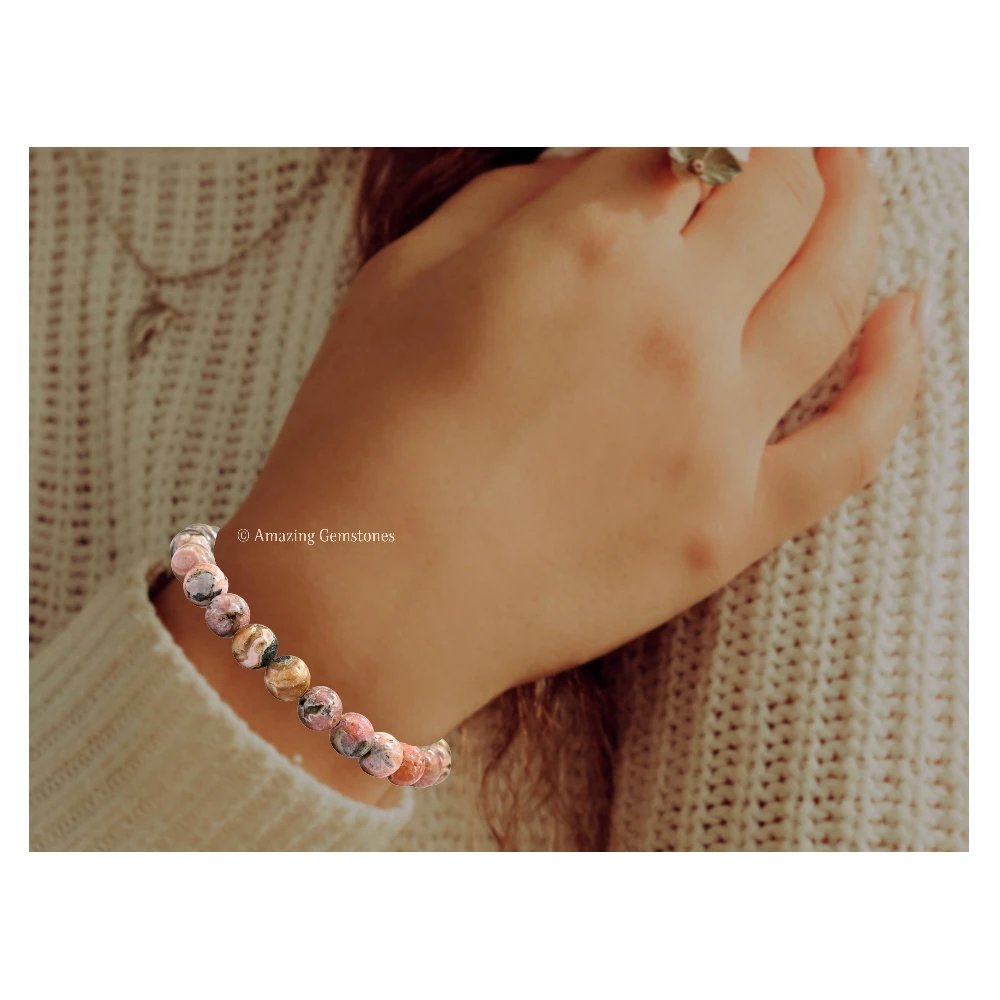 Rhodochrosite Bracelet (Strechable)