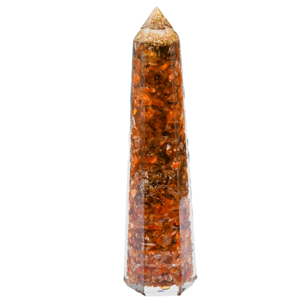 Carnelian Orgone Tower (4.5 Inch)