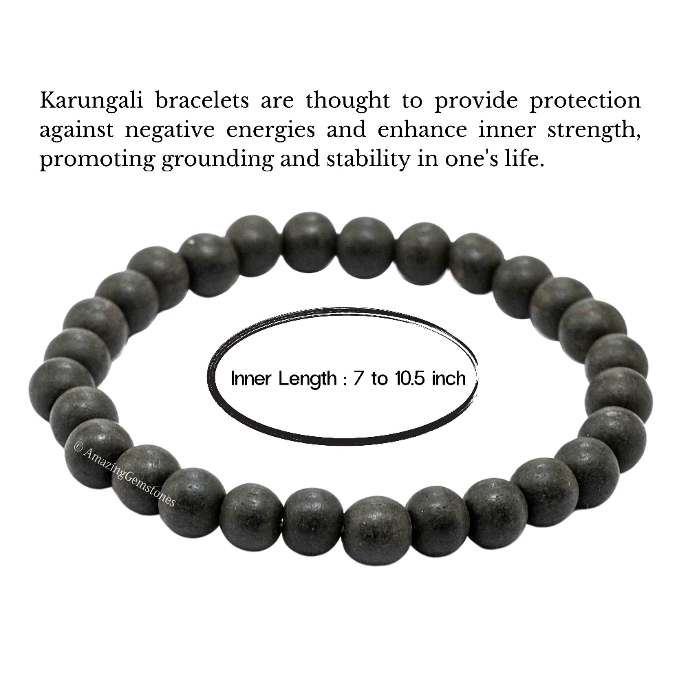 Karungali Bracelet (Strechable) (8mm)