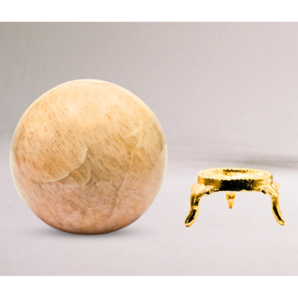 Large Cream Moonstone Sphere (3 Inch)