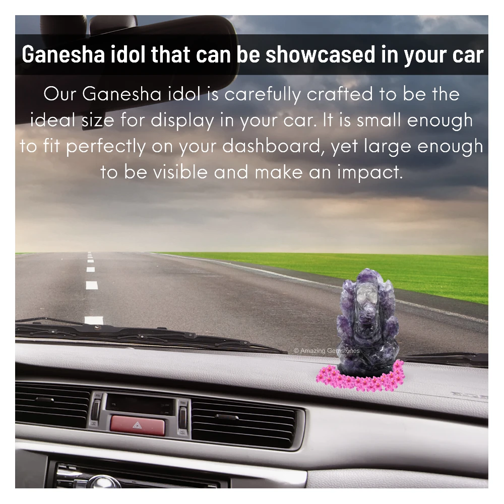 Lepidolite Ganesha Crystal Idol
