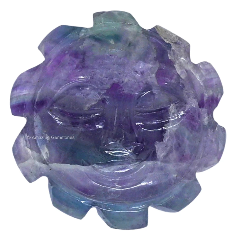 Multi Fluorite Crystal Sun Face