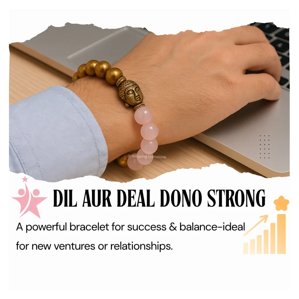 Love and Money Bracelet with Buddha Charm (Golden)