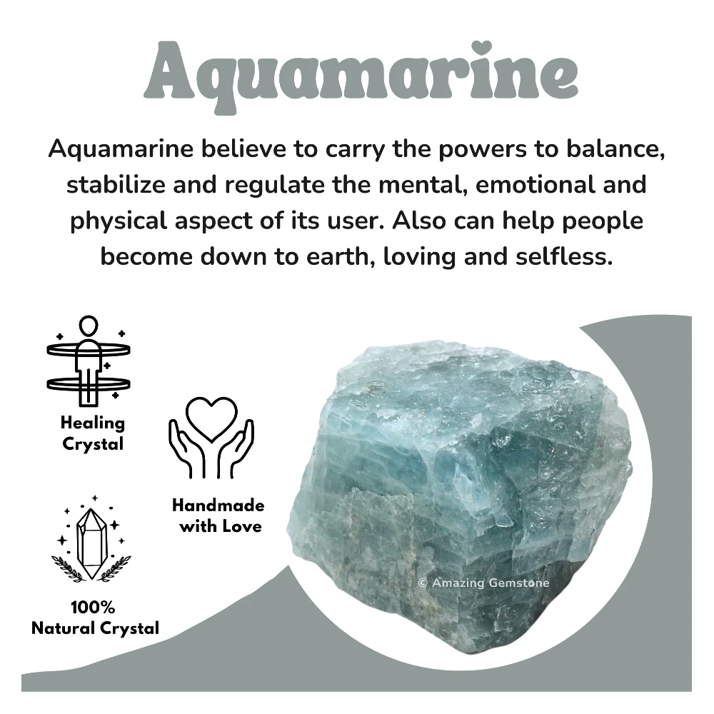 Aquamarine Raw Crystals (2 Pieces)