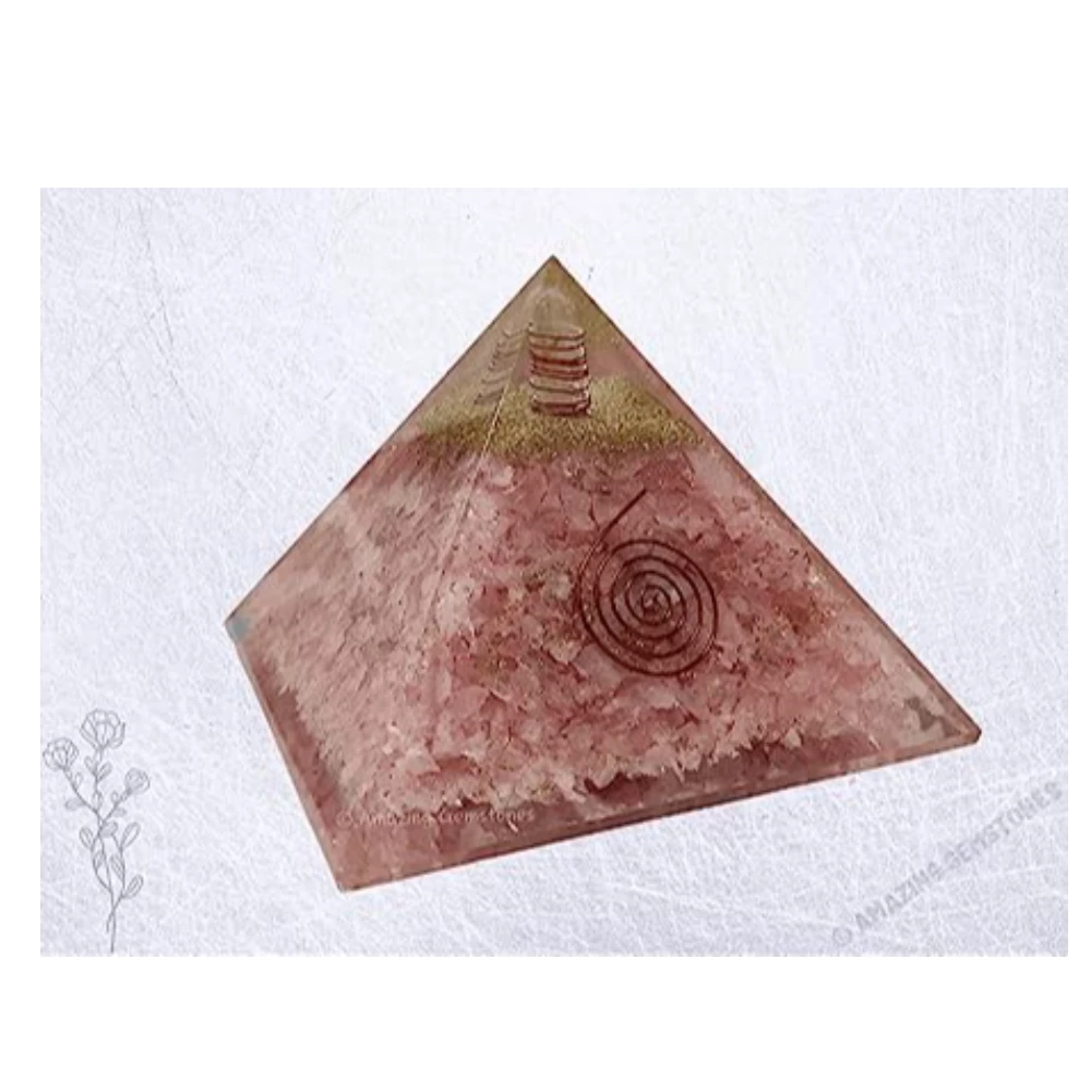 Rose Quartz Orgone Pyramid (Extra Large)