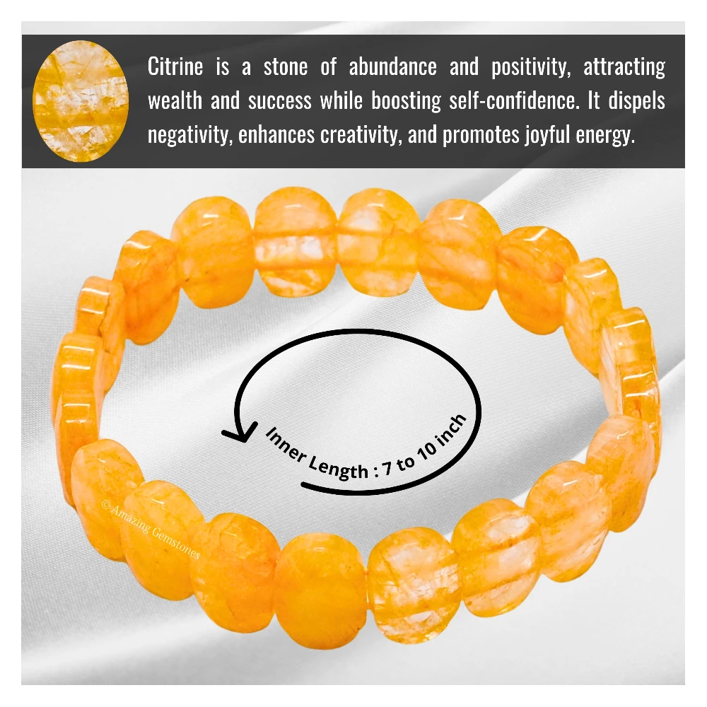 Citrine Faceted Bracelet - Oval Stone