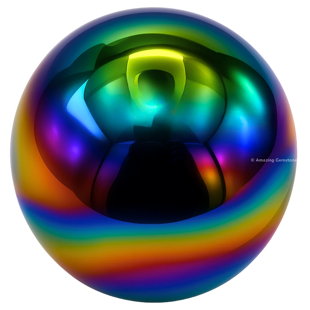 Titanium Aura Quartz Sphere