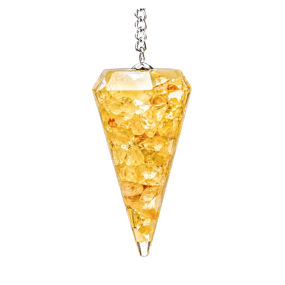 Citrine Onyx Orgone Pendulum