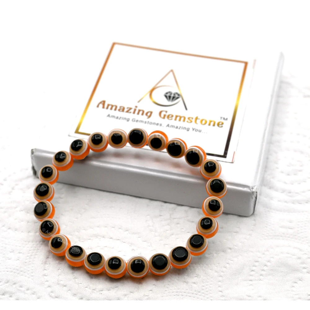 Orange Evil Eye Bracelet