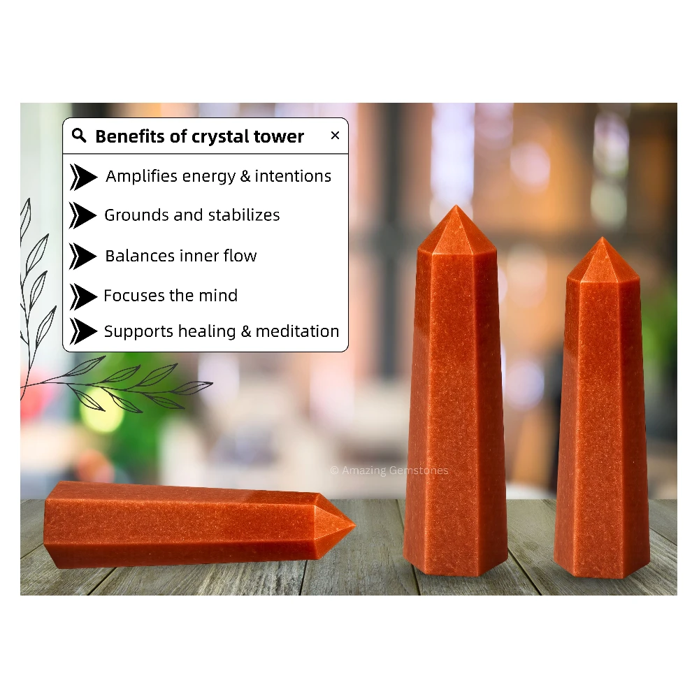 Red Jasper Tower (3-4 Inch)