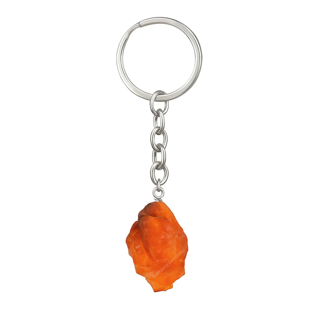Carnelian Keychain Keys Holder (Raw)