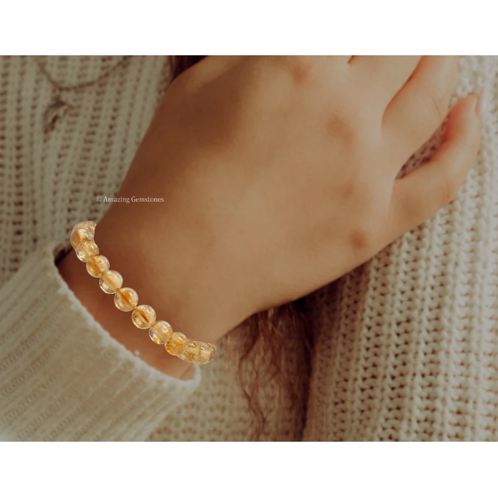 Citrine Onyx Bracelet (Adjustable)
