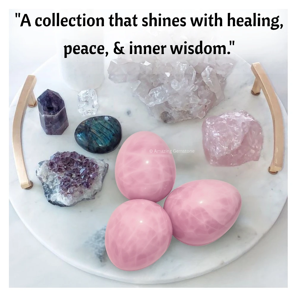 Rose Quartz Crystal Egg Stone