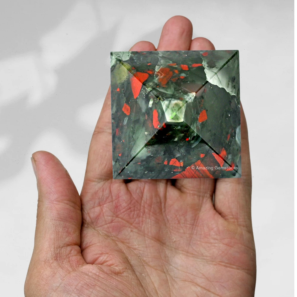 African Bloodstone Pyramid (2 Inch)