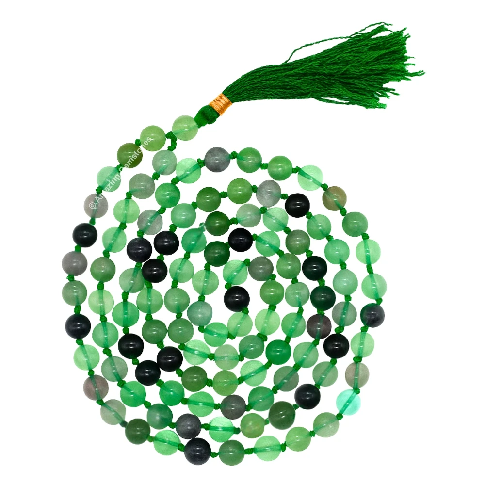 Multi Fluorite Mala (Hand Knotted)