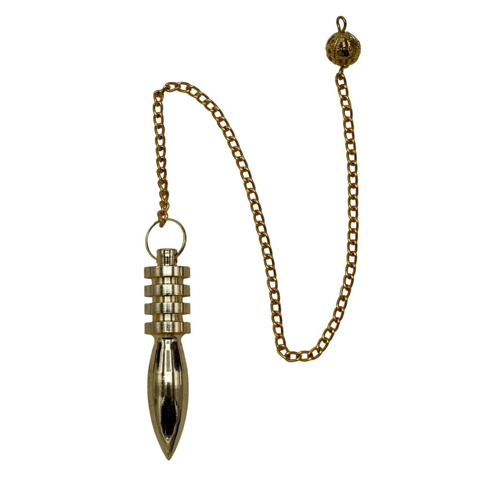 Copper Metal Pendulum - Gold Karnak 4 Ring Plate (MP28)