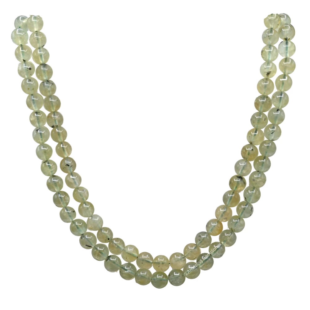 Prehnite Mala (Without Knot)