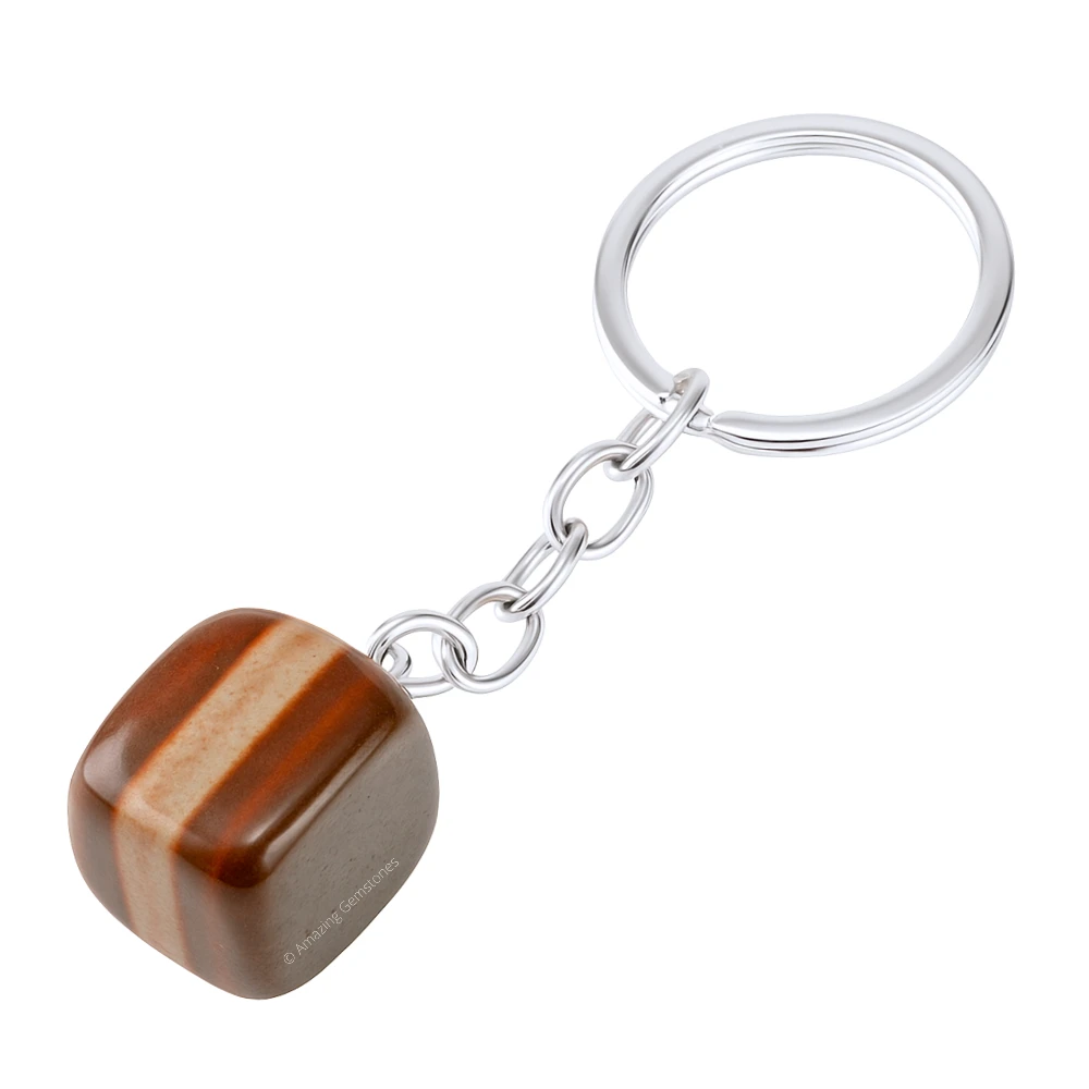 Narmada Shiva Lingam Keychain Keys Holder (Tumble)