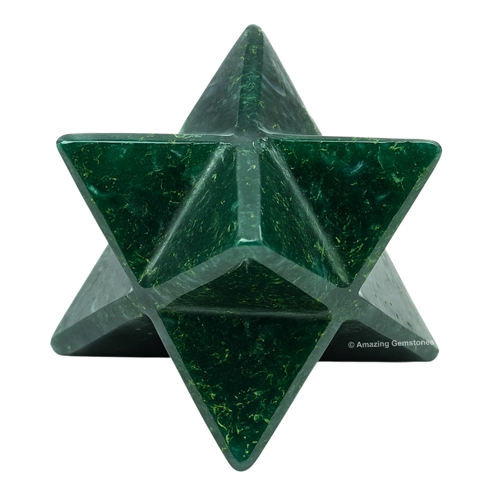 Moss Agate Merkaba (20-25 mm)