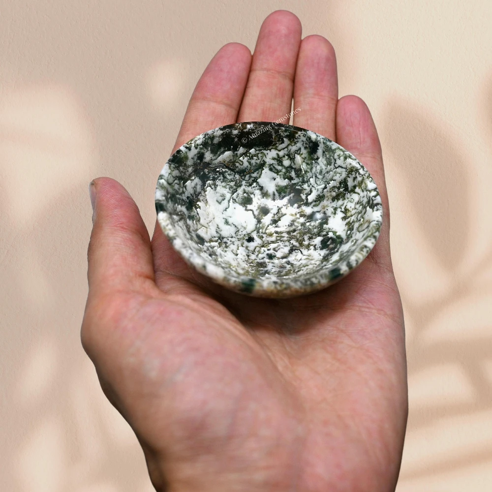 Tree Agate Crystal Bowl - 2 Inch