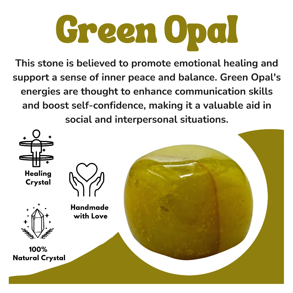 Tumbled Green Opal Stone Crystals (1 oz)