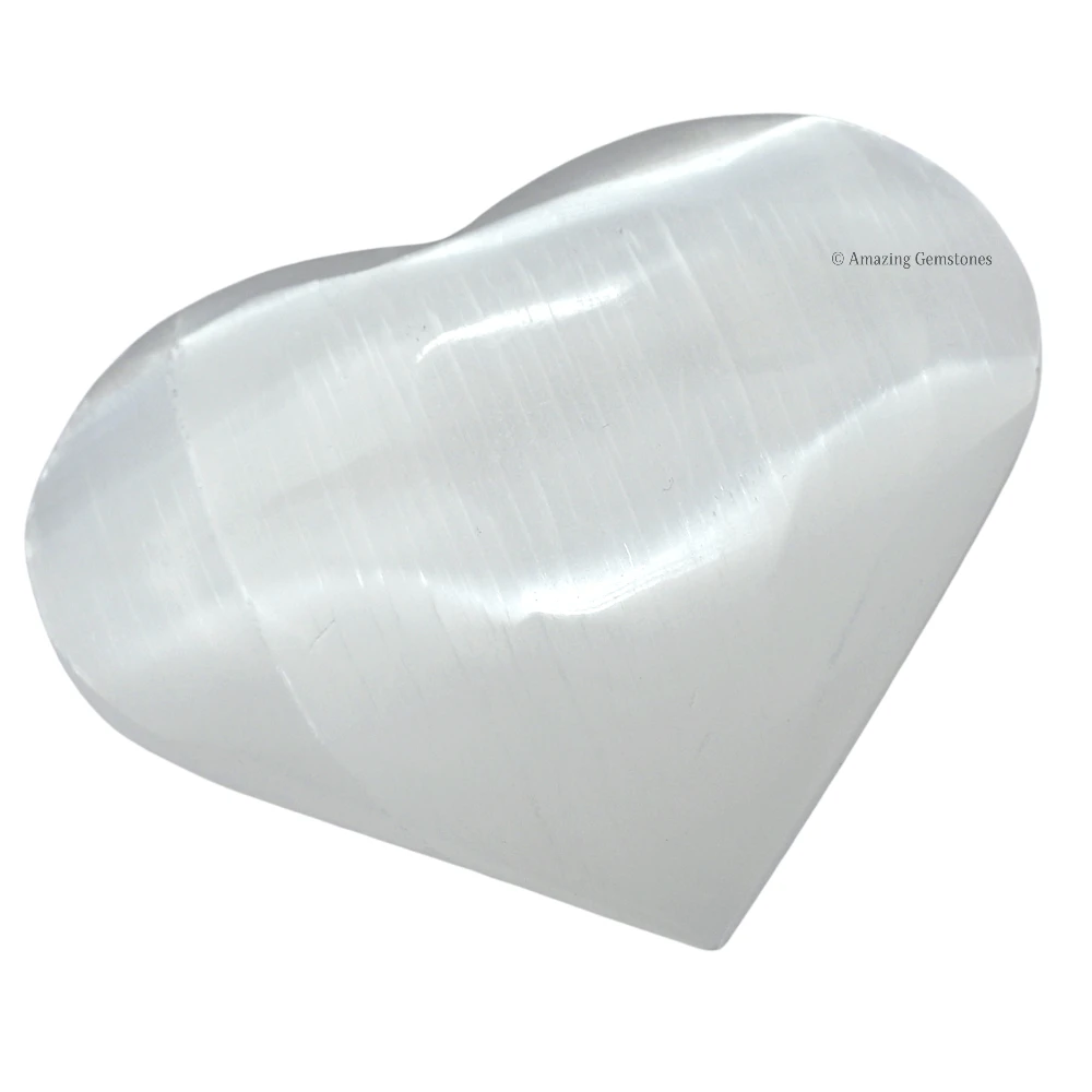 Selenite Large Heart