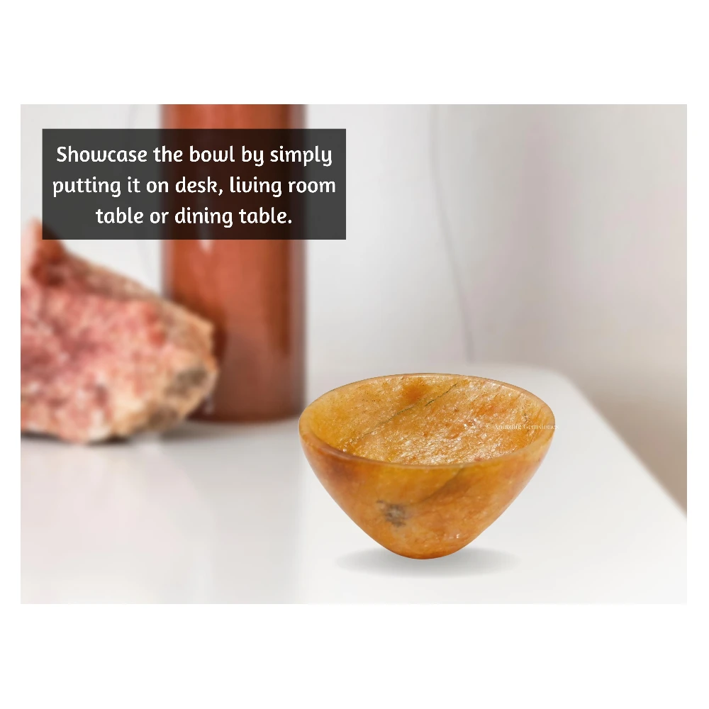 Golden Quartz Crystal Bowl - 2 Inch