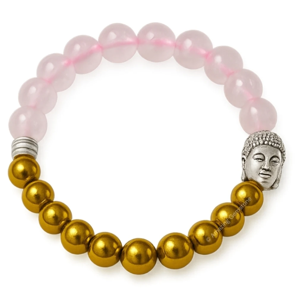 Love and Money Bracelet with Buddha Charm (Silver)