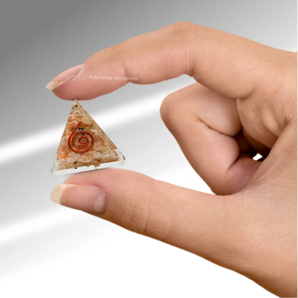 Sunstone Orgone Pyramid - Mini