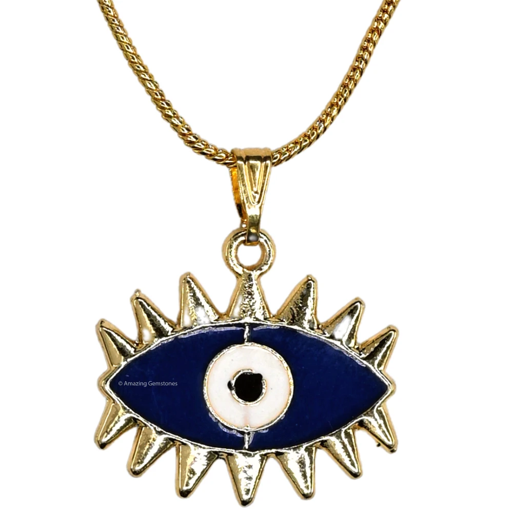 Blue Evil Eye Pendant - Exclusive (Gold)