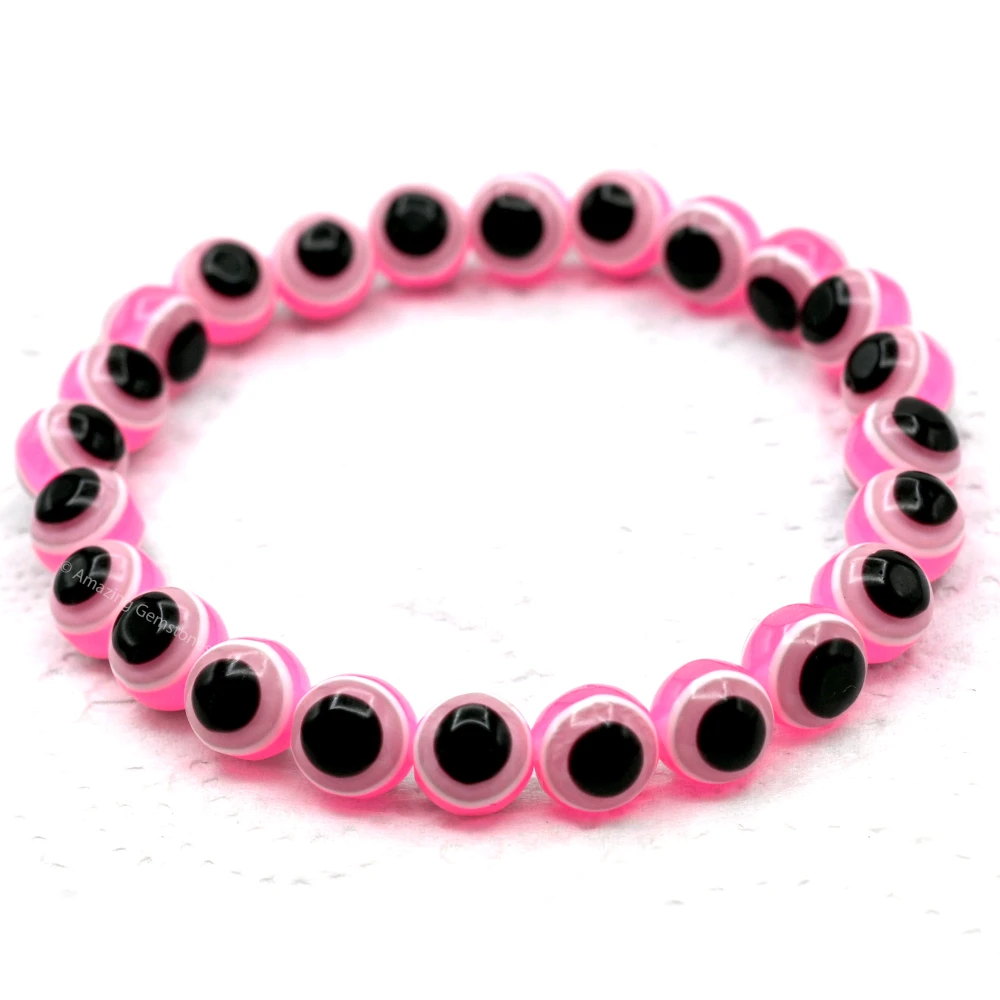Hot Pink Evil Eye Bracelet