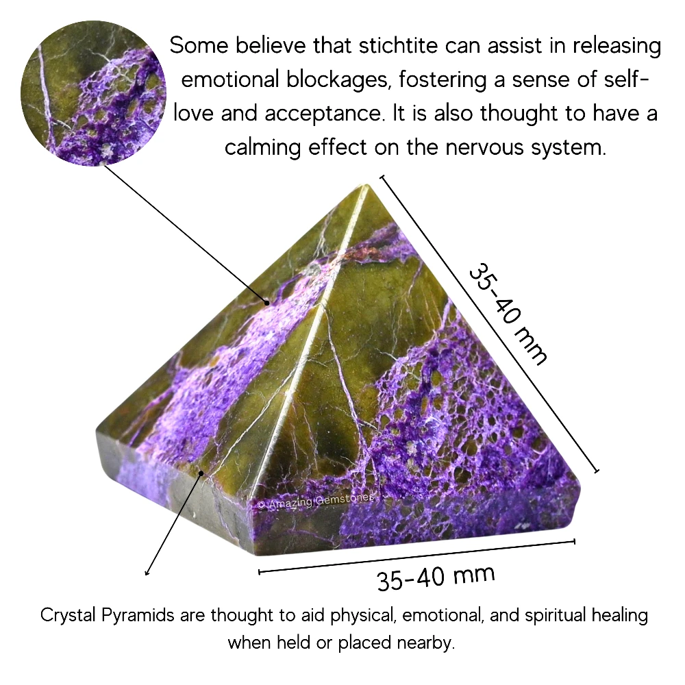 Stichtite Pyramid (1.5 Inch)