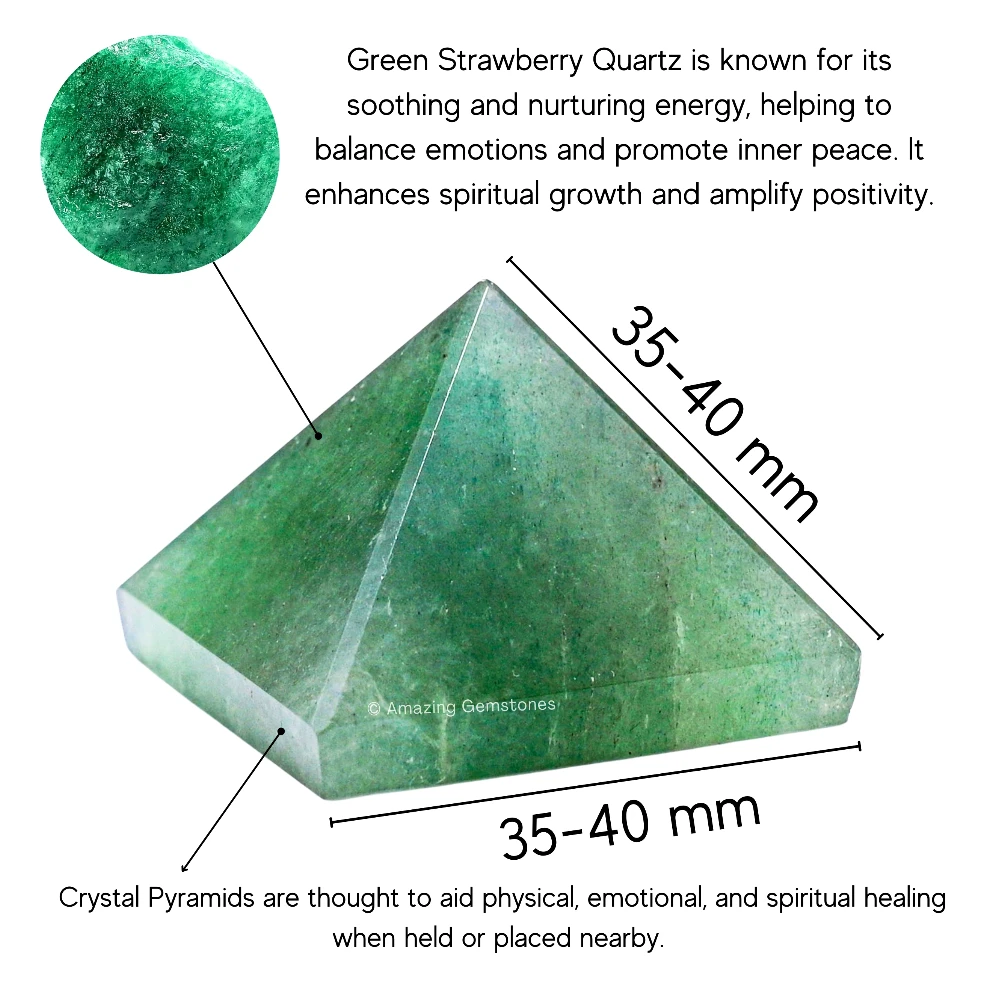 Green Strawberry Quartz Pyramid (1.5 Inch)