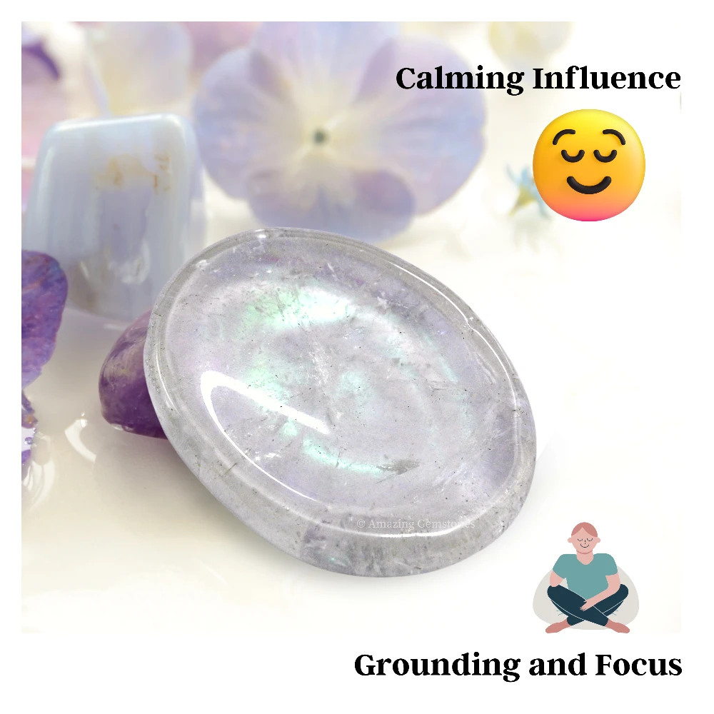 Angel Aura Quartz Worry Stone