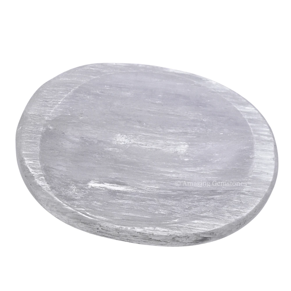 Selenite Worry Stone