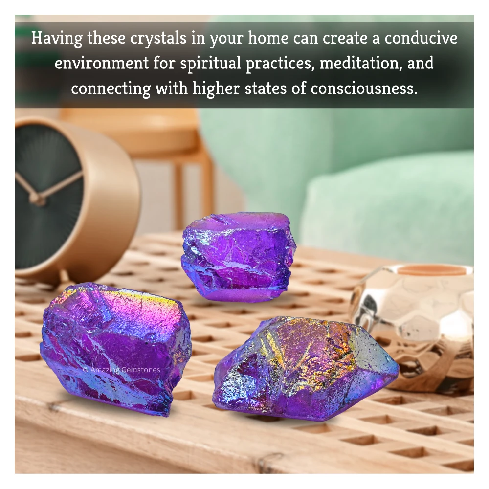 Amethyst Aura Quartz Raw Crystals (1 LB)