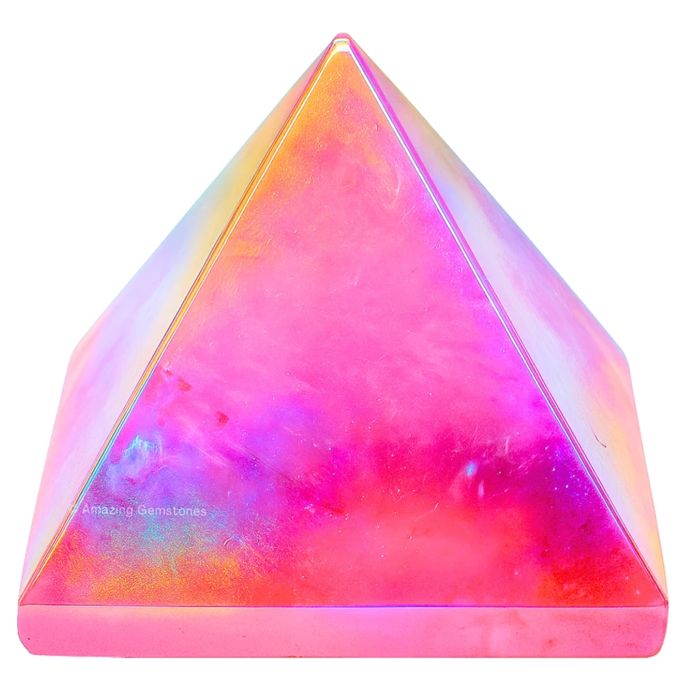 Angel Aura Rose Quartz Pyramid