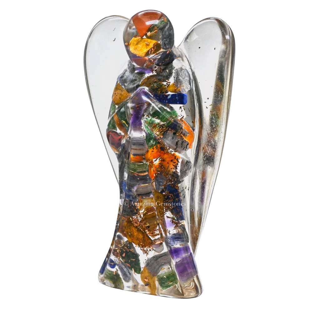 Mix Chakra Orgone Angel Figurine (3 Inch)