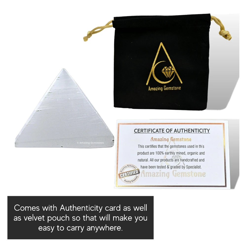 Selenite Pyramid (1 Inch)