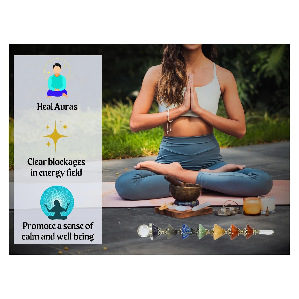 Chakra Cone Healing Crystal Wand