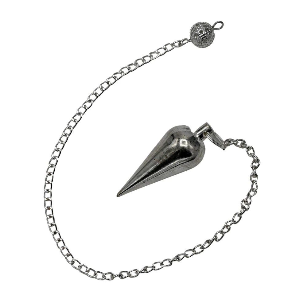 Copper Metal Pendulum - Silver Cone (MP34)