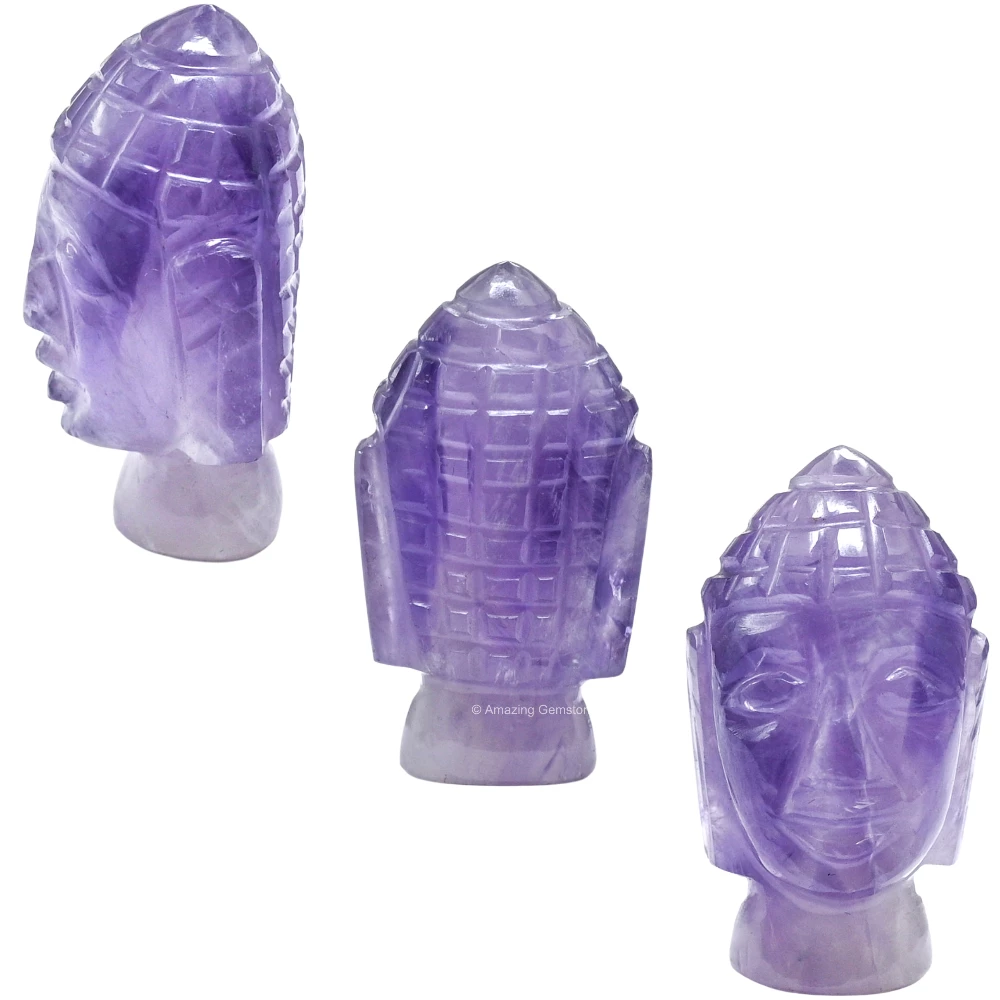 Amethyst Buddha Head