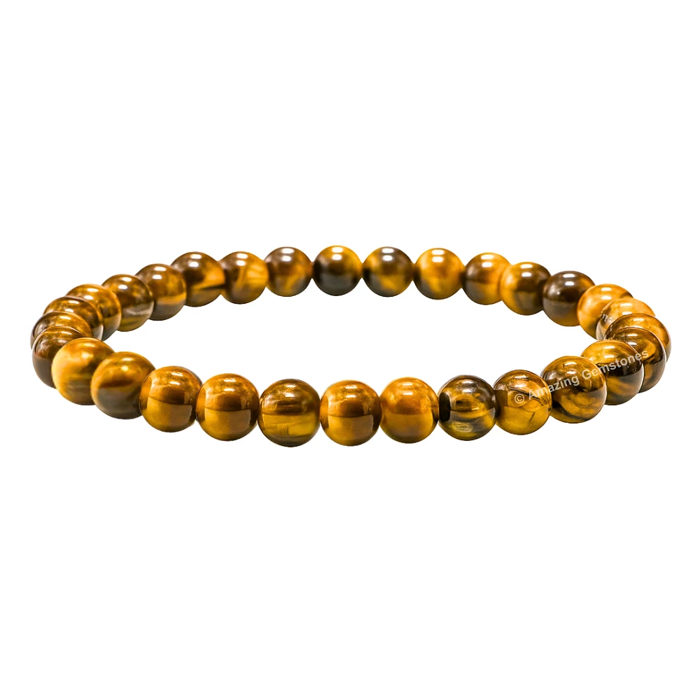 Tiger Eye Healing Crystal Bracelets - 6mm Beads