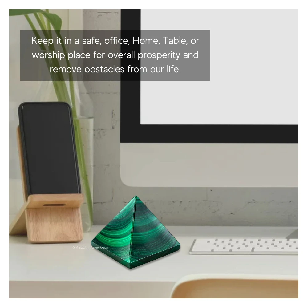 Malachite Pyramid (2 Inch)