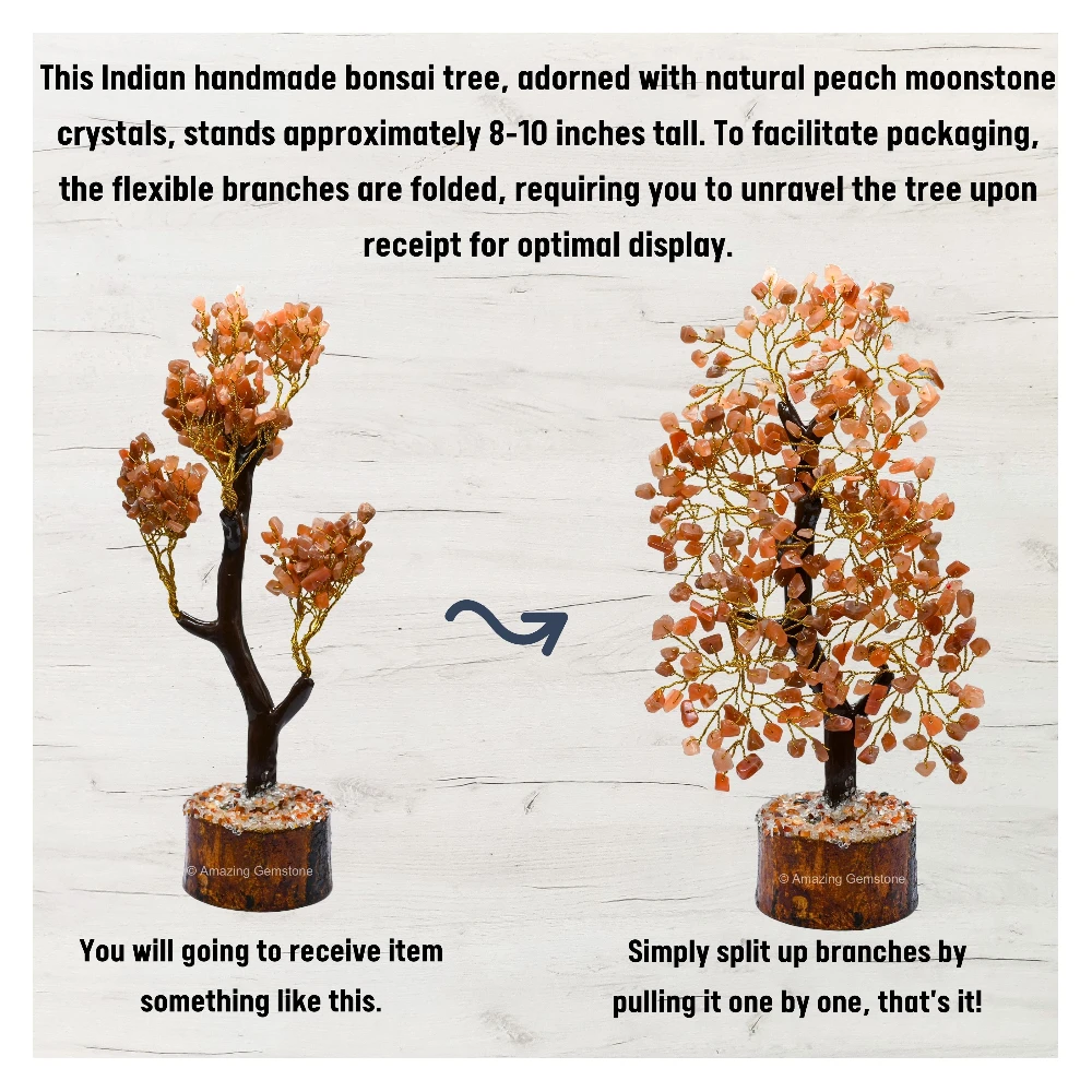 Peach Moonstone Tree (200 Beads)