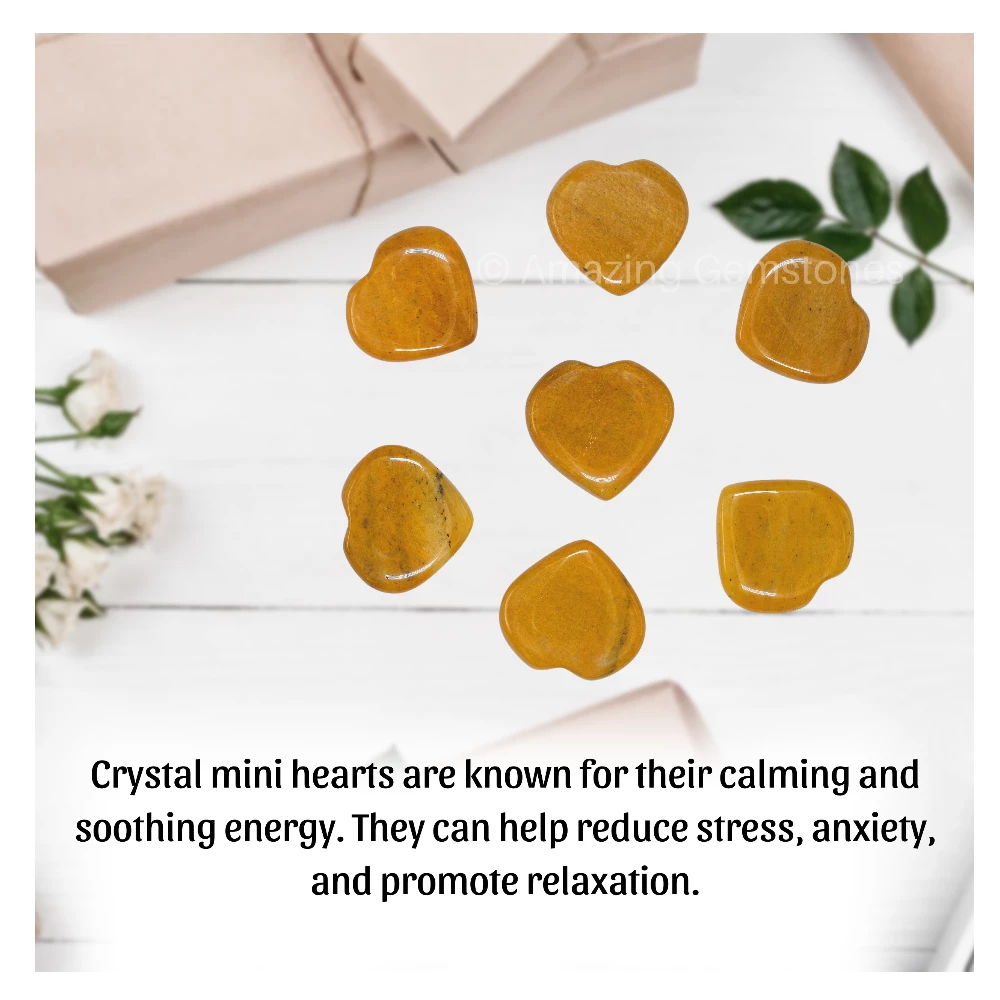 Yellow Jasper Heart (Pack of 2)